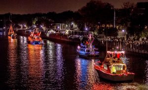 Christmas Lights on Boats in Beaufort