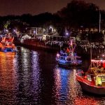 Christmas Lights on Boats in Beaufort